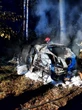 Wypadek na trasie S1. Samochód wypadł z drogi i stanął w płomieniach [Zdjęcia]