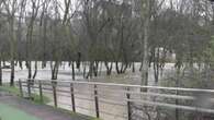 El río Arga anega varias zonas de Pamplona, pero la situación es 