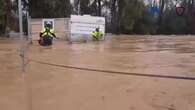 El río Guadalhorce se desborda en Álora (Málaga)