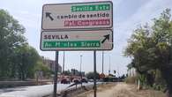 Las obras del tranvibús provocan cortes de tráfico en Sevilla Este