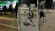 Viral video shows humanoid robot chasing wild boars off street in bizarre encounter