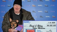 Massachusetts resident wins $4 million lottery game, picks up prize with his dog