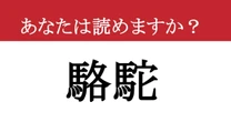 【難読漢字】「駱駝」って読めますか？ 砂漠にいる「あれ」です！