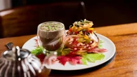 Clement Chauvin celebrates Bastille Day with baked chocolate mousse