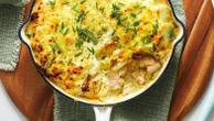 TV favourite Julie Goodwin shares her easy and delicious dinner that’s a chicken pie cross a potato bake
