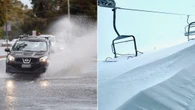 Blizzard warnings as rainband lashes more than half of Australia