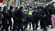 Rally turns violent as protestors clash in Melbourne’s CBD