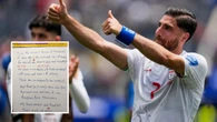 Iran team leaves handwritten note in World Cup dressing rooms