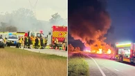 Driver ‘unaccounted for’ in truck crash inferno