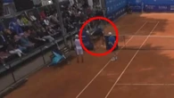Tennis player attacks umpire’s chair in explosive meltdown