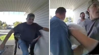 Doorbell camera captures moment teenage boys rescued dogs from burning home in the US