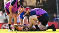 Luckless AFLW star taken to hospital after brutal hit
