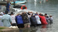 Two boaties hospitalised after fishing competition crash