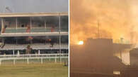 Huge fire breaks out at Melbourne racecourse