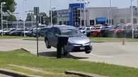 Watch: Speed bump caused by hot weather sends Toyota Corolla flying