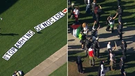 Protestors clash with cops at Sydney weapons expo