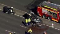 Two injured in car and truck crash on major highway