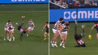 Essendon youngster ‘up-ended’ mid-air in ‘nasty’ incident