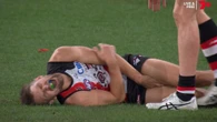 St Kilda player writhing in pain after gruesome injury