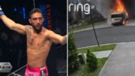Shocking CCTV shows masked men torch van after UFC fighter gunned down