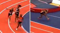 Sprinter attacked by rival in shocking mid-race incident