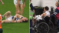 AFL superstar rushed to hospital after bone-crunching hit