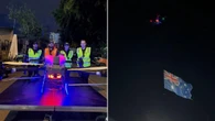 Massive drone carries national flag in breathtaking Ekka moment