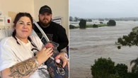 Baby joy in submerged town as parents welcome little girl amid flood disaster