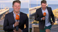 Sunrise reporter busted in shorts during live cross amid Adelaide heatwave