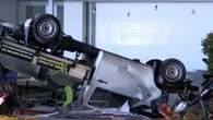 Ute driver flees scene of rollover at newly built house