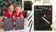 Adorable Christmas chalkboard for kids helps them write their wishlists with ease