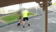 Shocking moment teen in the firing line as hitman targets father at school pick-up