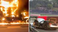 Sinister twist in fiery crash that closed motorway, injured truck driver