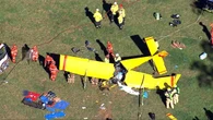 Pilot fighting for life after being freed from crashed light plane