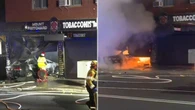 Fiery crash into storefront the third attack on store in months