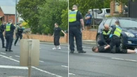 Wild footage emerges of man weathering police taser