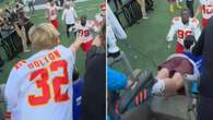 Astonishing moment hero football player saves young fan’s life