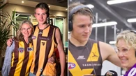 Widow of AFL great in tears on live radio over one question
