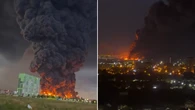 Russian warehouse in flames after Ukrainian onslaught