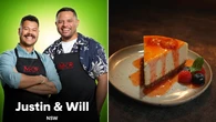 Justin and Will’s Cheesecake with strawberry compote