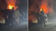 NRL coach pulls out woman trapped in burning car: ‘Incredible’