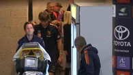 Crows defender taken to hospital after heavy hit