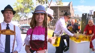 Watch as Nat and Shirvo’s brave attempt at beer-carrying ends in disaster