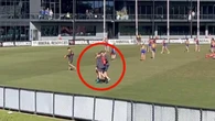 Prized AFL youngster carried from the field in agony
