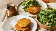Sweet potato and zucchini fritters with rocket parmesan salad are the perfect low-FODMAP dish to make that’s also super delicious and packed with flavour