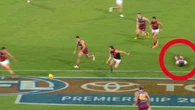 Essendon midfielder facing scrutiny for flattening late hit