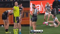 Geelong denied by contentious umpiring decision in AFL epic