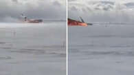 Shocking video emerges of plane crash-landing at Canadian airport