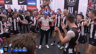 Darcy Moore halts team song for special gesture