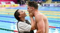 Aussie star completes ‘fairytale’ gold with poolside kiss: ‘More tears than me’